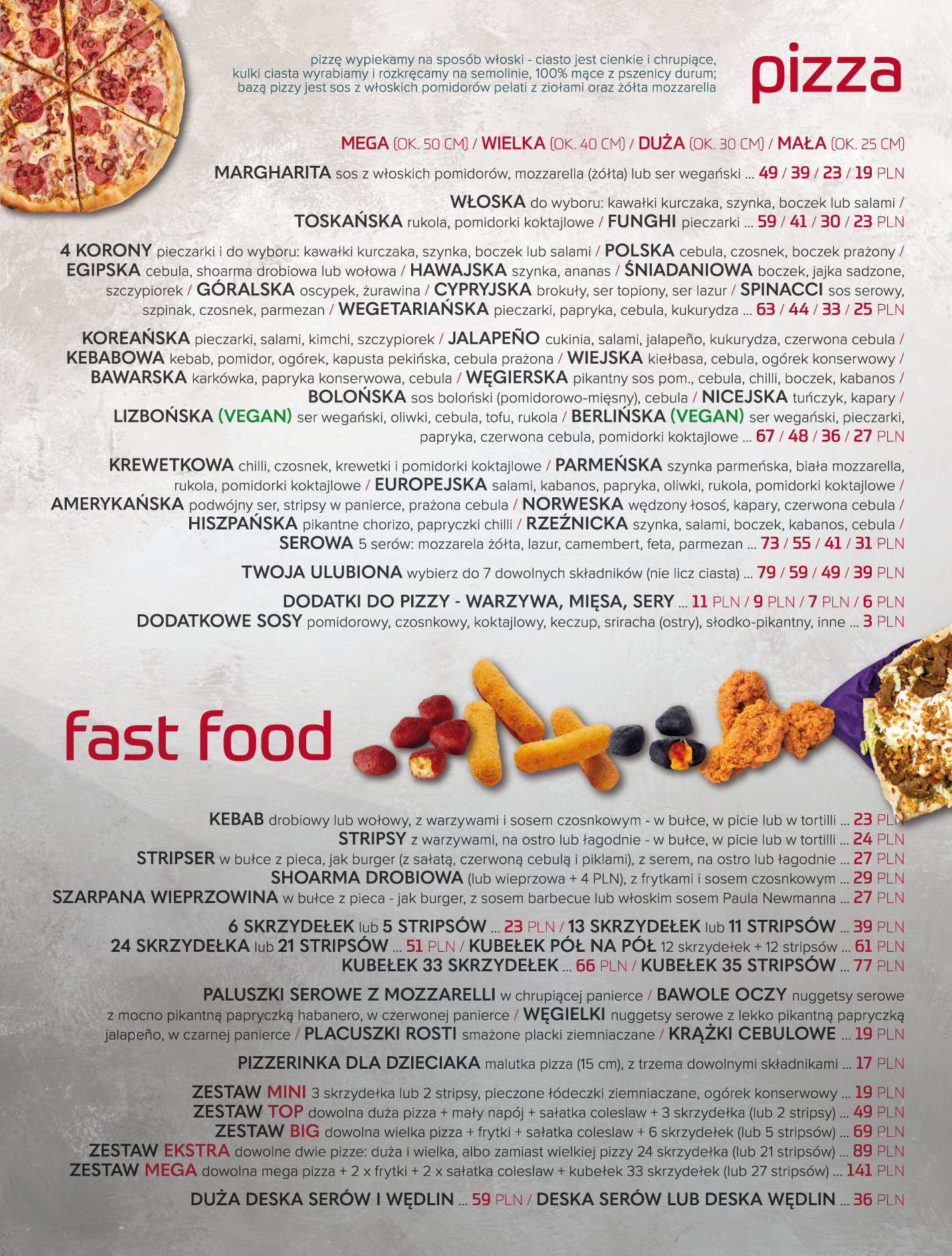 Cztery Korony - doskonała restauracja - pizza, kurczaki po amerykańsku, dania kuchni świata i dania wegańskie